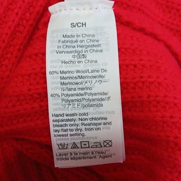 NWT Madewell Red Calloway Pullover Sweater Wool Blend Wide Sleeves Boatneck Boxy - Picture 7 of 15